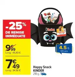 Carrefour Market Happy Snack KINDER offre