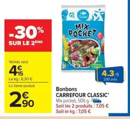 Carrefour Market Bonbons CARREFOUR CLASSIC' offre
