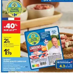 Carrefour Market Lardons Fumés offre