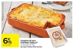 Carrefour Market Lasagnes de porc STEFANO TOSELLI offre