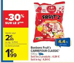 Carrefour Market Bonbons Fruit'z CARREFOUR CLASSIC' offre