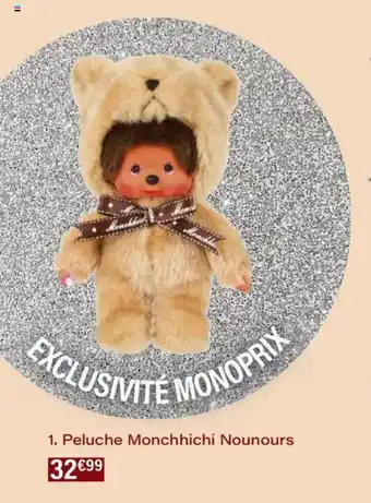 Monoprix Peluche monchhichi nounours offre