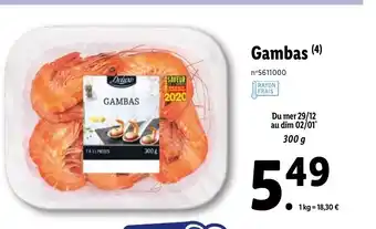 Lidl Gambas offre