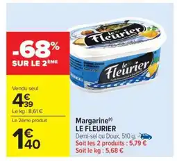 Carrefour Market Margarine LE FLEURIER offre