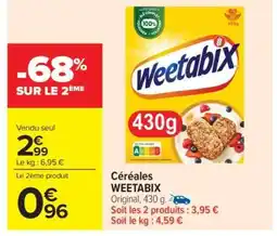 Carrefour Market Céréales WEETABIX offre