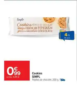 Carrefour Market Cookies SIMPL offre