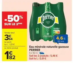 Carrefour Market Eau Minérale Naturelle Gazeuse Perrier offre