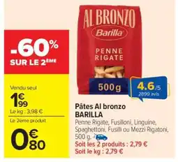 Carrefour Market Pâtes Al Bronzo Barilla offre