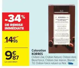 Carrefour Market Coloration KORRES offre
