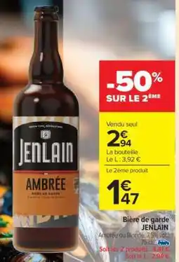 Carrefour Market Bière de garde JENLAIN offre
