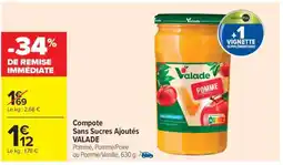 Carrefour Market Compote Sans Sucres Ajoutés Valade offre
