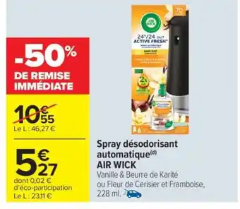 Carrefour Market Spray Désodorisant Automatique AIR WICK offre