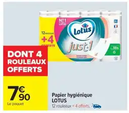 Carrefour Market Papier hygiénique LOTUS offre