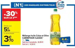 Carrefour Market Mélange huile Colza et Olive CARREFOUR CLASSIC' offre
