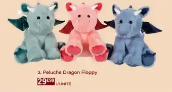 Monoprix Peluche dragon floppy offre
