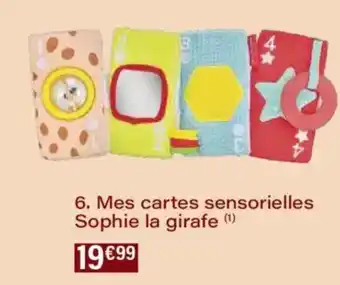 Monoprix Mes cartes sensorielles sophie la girafe offre