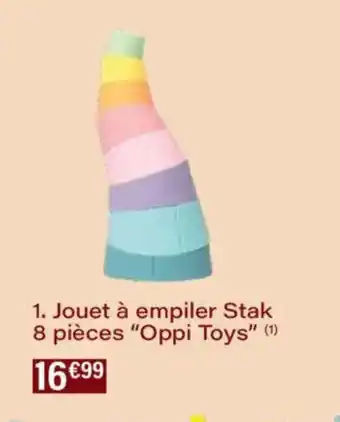 Monoprix Jouet à empiler stak 8 pièces oppi toys offre