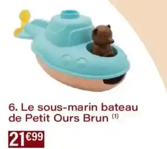 Monoprix Le sous-marin bateau de petit ours brun offre