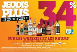 Hyper U Sur les whiskies et les rhums offre