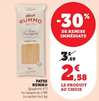 Hyper U Pates rummo offre