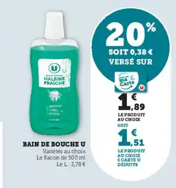 Hyper U Bain de bouche u offre
