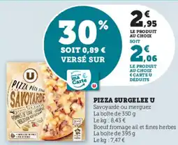 Hyper U Pizza surgelee u offre