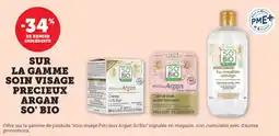 Hyper U Sur la gamme soin visage precieux argan so bio offre