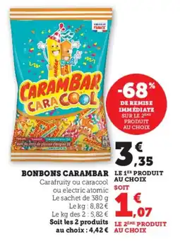 Hyper U Bonbons carambar offre