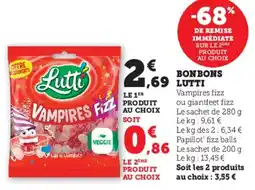 Hyper U Bonbons lutti offre