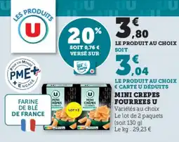Hyper U Mini crepes fourrees u offre