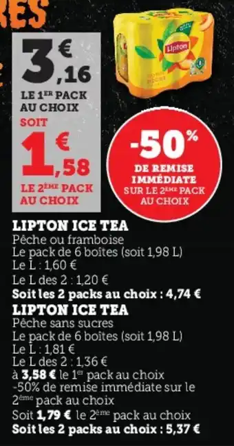 Hyper U Lipton ice tea offre