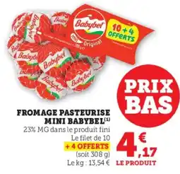 Hyper U Fromage pasteurise mini babybel offre
