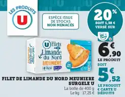 Hyper U Filet de limande du nord meuniere surgele u offre