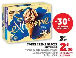 Hyper U Cones creme glacee extreme offre