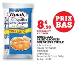 Hyper U Coquilles saint-jacques surgelees tipiak offre