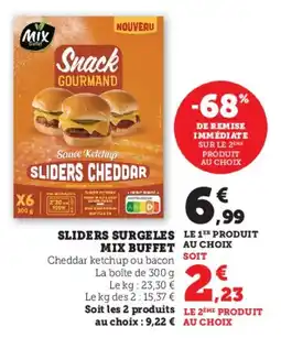 Hyper U Sliders surgeles mix buffet offre