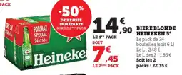 Hyper U Biere blonde heineken 5° offre