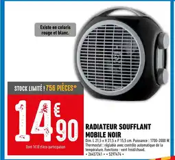 Brico Cash Radiateur soufflant mobile noir offre