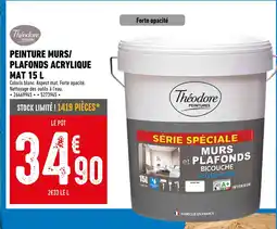 Brico Cash Théodore Peintures Peinture murs/plafonds acrylique mat 15 L offre