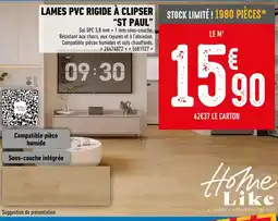 Brico Cash Home Like Lames PVC rigide à clipser 'ST PAUL' offre