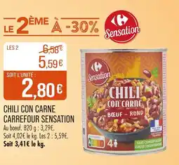 Match Carrefour Sensation Chili Con Carne Boeuf offre
