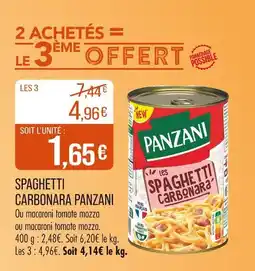 Match CARBONARA Spaghetti Carbonara offre