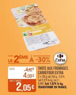 Match Carrefour Extra Tarte aux Fromages offre