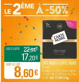 Match CARTE NOIRE Café Moulu offre