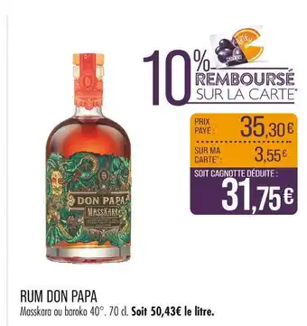 Match DON PAPA Rum offre