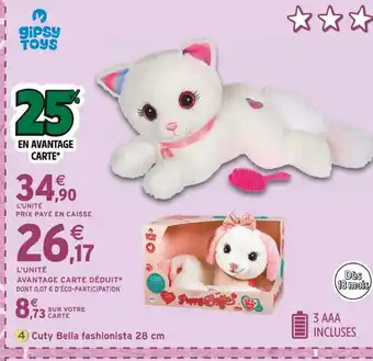 Intermarché GIPSY TOYS Cuty Bella fashionista offre