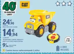 Intermarché CAT Camion benne radiocommandé 2,4Ghz offre