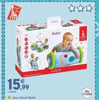 Intermarché Jeux d'éveil Rollin' Sophie la girafe offre