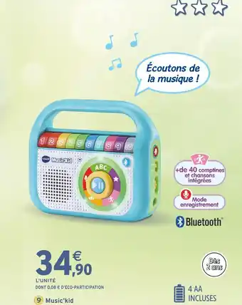 Intermarché VTECH BABY Music'kid offre