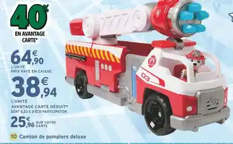 Intermarché Camion de pompiers deluxe offre